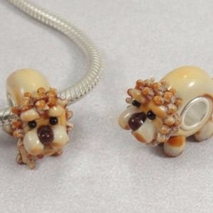 2 for $20 Hand Blown Glass Lion Charm
